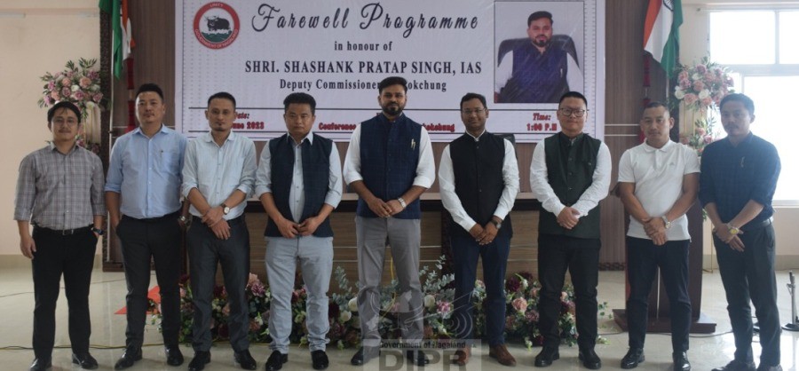 Farewell programme in honour of the outgoing DC, Mokokchung, Sashank Pratap Singh, IAS was held on June 2. (DIPR Photo)
